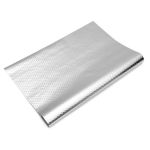 Folie Decorativa de Protectie Autoadeziva din Aluminiu cu Romburi, Argintiu, Mobila si Pereti, 60 x 300 cm