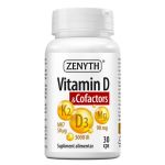 Vitamin D &amp; Cofactors - Zenyth Pharmaceuticals, K2 MK7, D3 si Mg, 30 capsule