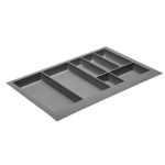 Suport organizare tacamuri Axispace, gri antracit, pentru latime exterioara corp 800 mm, montabil in sertar de bucatarie
