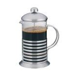 Cana Cafea sau Ceai cu Sistem de Filtrare Tip Presa Franceza din Sticla si Inox Capacitate 600 ml G Glixicom&reg; - Glixicom