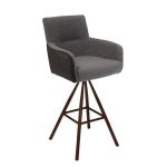 Scaun de Bar din Material Boucle Si Piele Stelvio, Model Piano 75