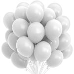 Set 100 Baloane Teno&reg;, Petreceri/Aniversari/Evenimente, o singura dimensiune, latex, alb