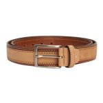 Curea Celio de Piele Maro Deschis cu Contrast
