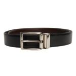 Curea Eleganta Reversibila din Piele Neagra si Maro