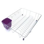 Scurgator vase cu suport pentru tacamuri violet - Maxdeco