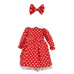 Rochie botez 2 piese rosii, en-gros
