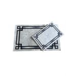 Set covoare baie 2 piese, antiderapante, 60x90/ 40x60 cm Engros