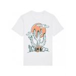 Tricou Barbati Alb "Cactus Skull" Engros