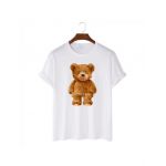 Tricou Barbati Alb "Censored bear" Engros