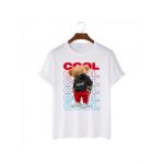 Tricou Barbati Alb "Cool bear" Engros