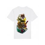 Tricou Barbati Alb "Death By Ramen" Engros