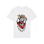 Tricou Barbati Alb "Eye Heart" Engros