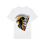 Tricou Barbati Alb "Grim Reaper" Engros
