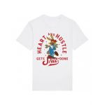 Tricou Barbati Alb "Heart And Hustle" Engros