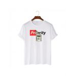 Tricou Barbati Alb "Priority" Engros