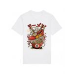 Tricou Barbati Alb "Ramen Sneakers" Engros