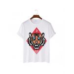 Tricou Barbati Alb "Tiger Eyes" Engros