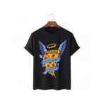 Tricou Barbati Negru "Angel Pizza" Engros