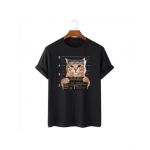 Tricou Barbati Negru "Bad Kitty" Engros