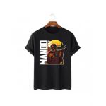 Tricou Barbati Negru "Mando Way" Engros