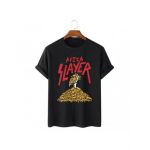 Tricou Barbati Negru "Pizza Slayer" Engros