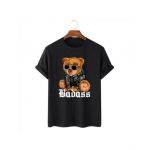 Tricou Barbati Negru "Teddy Bear Badass" Engros