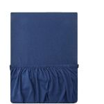Cearceaf cu elastic bumbac jersey, 140 x 200 x 25 cm, Albastru