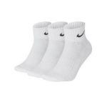 Nike, Set de sosete unisex din material usor, cu tehnologie Dri-Fit Everyday - 3 perechi, Alb