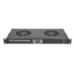 Extralink 19' RACK MOUNT FAN PANEL (2 FANS) WITH THERMOSTAT Panou ventilator (EX.19089)