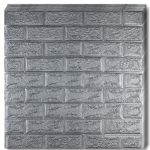 Set 50x Tapet Caramida 3D Teno&reg;, suprafata acoperire 26.5 mp, autoadeziv, waterproof, usor de montat, design modern, 70x77 cm, gri