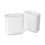 ASUS ZenWiFi XD6 2-pack Bandă dublă (2.4 GHz/ 5 GHz) Wi-Fi 6 (802.11ax) Alb 4 Intern (90IG06F0-MO3R40)