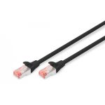 DIGITUS CAT 6 S-FTP patch cord, Cu, LSZH AWG 27/7, length 0.5 m, color black (DK-1644-005/BL)