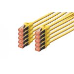 DIGITUS CAT 6 S-FTP patch cord, Cu, LSZH AWG 27/7, length 1 m, 10 pieces, color yellow (DK-1644-010-Y-10)