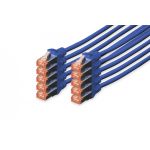 DIGITUS CAT 6 S-FTP patch cord, Cu, LSZH AWG 27/7, length 2 m, 10 pieces, color blue (DK-1644-020-B-10)