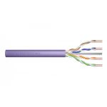 DIGITUS CAT 6 U-UTP installation cable, 250 MHz, AWG 23/1 Dca (LSZH-1), 305 m, paper box, simplex, purple (DK-1614-VH-305)