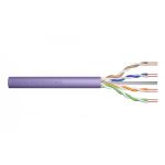DIGITUS CAT 6 U-UTP installation cable, 250 MHz Eca (LSZH-1), AWG 23/1, 100 m paper box, sx, purple (DK-1613-VH-1)