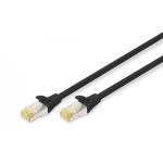 DIGITUS CAT 6A S-FTP patch cord, Cu, LSZH AWG 26/7, length 0.25 m, color black (DK-1644-A-0025/BL)