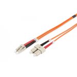 DIGITUS FO patch cord, duplex, LC to SC MM OM2 50/125 µ, 2 m (DK-2532-02)