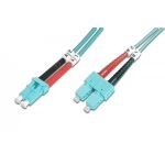 DIGITUS FO patch cord, duplex, LC to SC MM OM3 50/125 µ, 1 m (DK-2532-01/3)