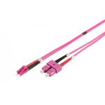 DIGITUS FO patch cord, duplex, LC to SC MM OM4 50/125 µ, 2 m (DK-2532-02-4)