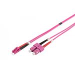 DIGITUS FO patch cord, duplex, LC to SC MM OM4 50/125 µ, 3 m (DK-2532-03-4)