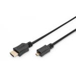 DIGITUS HDMI High Speed connection cable, type D - A M/M, 1.0m, w/Ethernet, Ultra HD 30p, gold, bl (AK-330109-010-S)