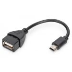 DIGITUS USB 2.0 adapter cable, OTG, type mini B - A M/F, 0.2m, USB 2.0 conform, bl (AK-300310-002-S)