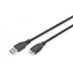 DIGITUS USB 3.0 connection  cable, type A - micro B M/M, 1.8m, USB 3.0 conform, bl (AK-300116-018-S)