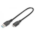 DIGITUS USB 3.0 connection cable, USB A - Micro USB B M/M, 0.25m, USB 3.0 conform, bl (AK-300117-003-S)