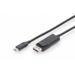 DIGITUS USB Type-C adapter cable, Type-C to DP M/M, 2.0m, 4K/60Hz, 32,4 GB, bl, gold (AK-300333-020-S)