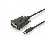 DIGITUS USB Type-C adapter cable, Type-C to DVI M/M, 2.0m, 1080p@60Hz, bl, gold (AK-300332-020-S)