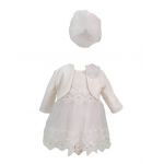 Rochie botez alba 3 piese, en-gros