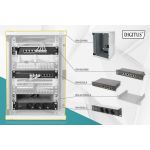DIGITUS 10 inch network bundle, including 9U cabinet, grey shelf, PDU, 8-port switch, CAT 6 patch panel (DN-10-SET-2)