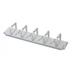 DIGITUS 2U cable management panel 5x cable rings 85x60 mm, color grey (RAL 7035) (DN-19 ORG-2U)